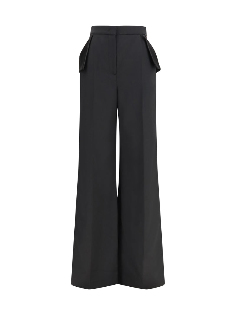 Nissa Nissa Wide-leg Wool-blend Pants Black - World Class Fashion