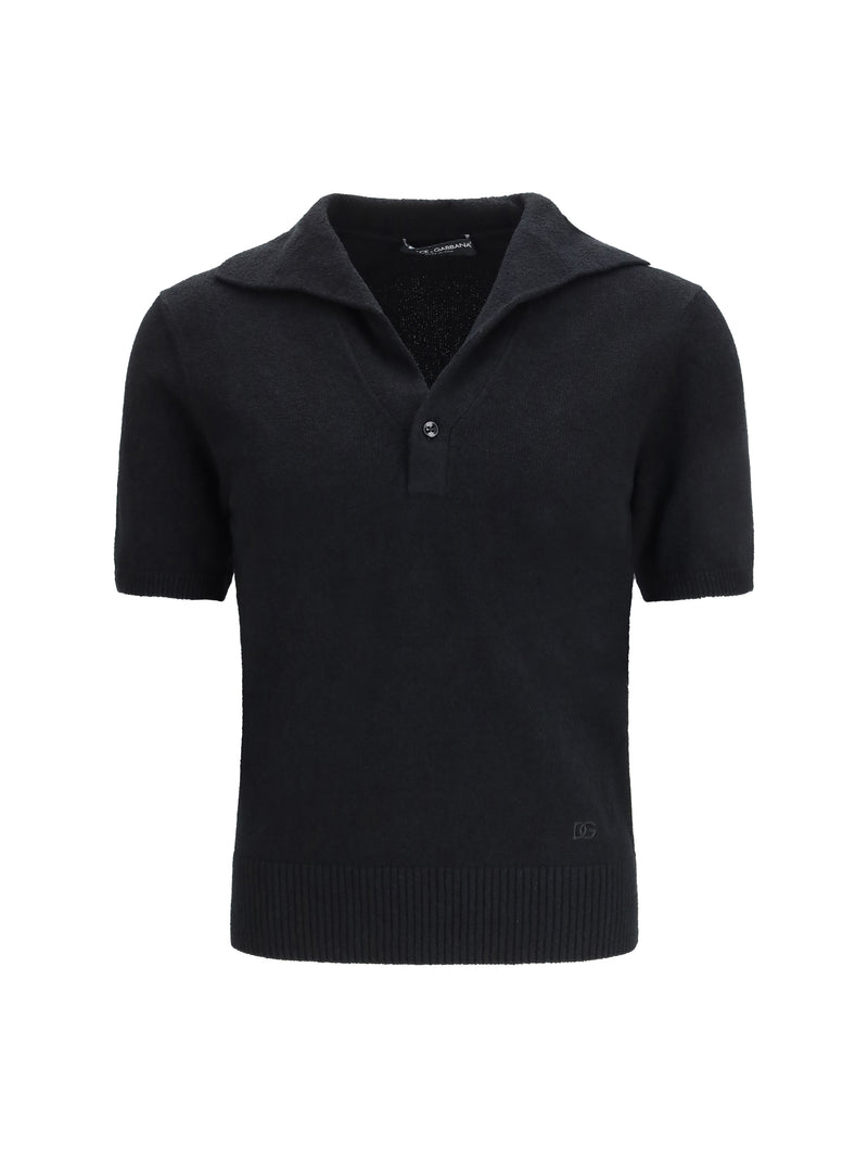 Dolce & Gabbana Dolce & Gabbana Cotton-blend Polo Shirt Nero - World Class Fashion