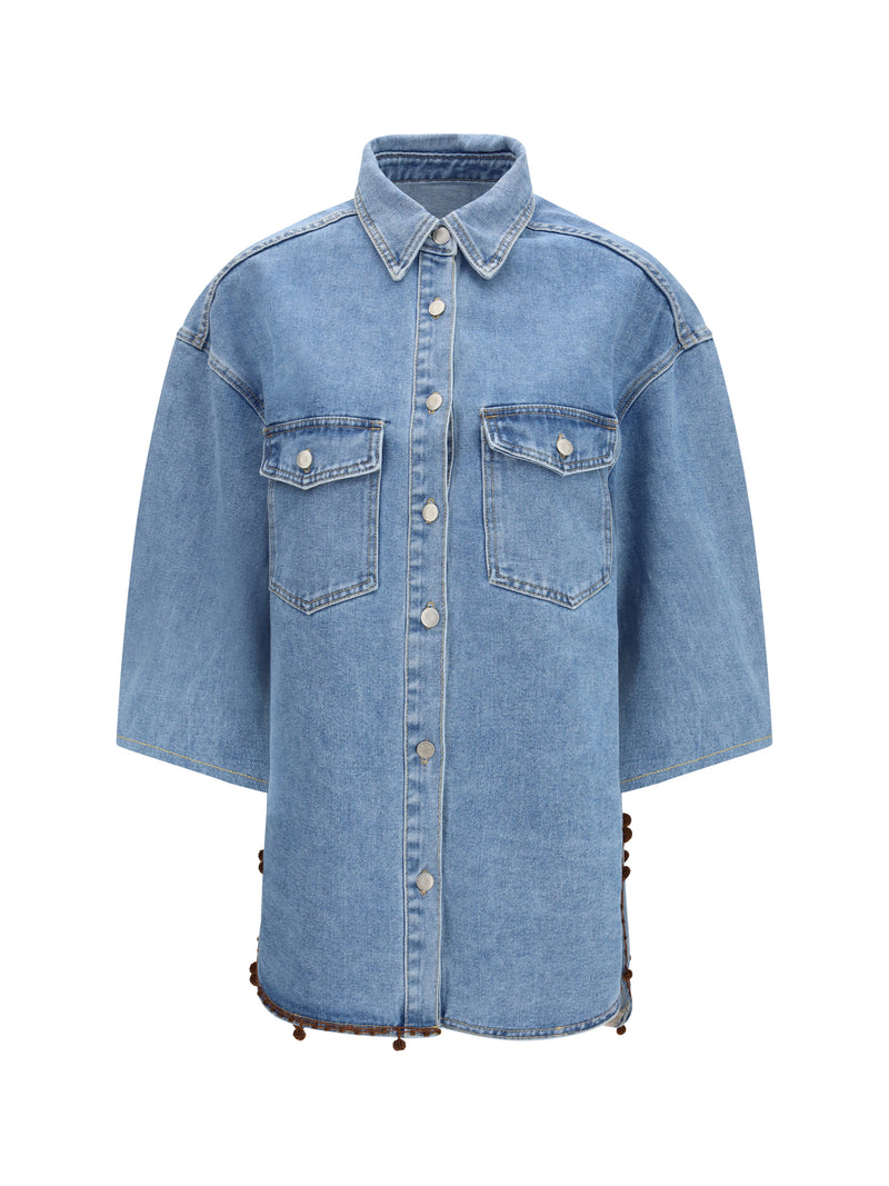 Ella Ella Denim Jacket With Sequin Details Denim - World Class Fashion