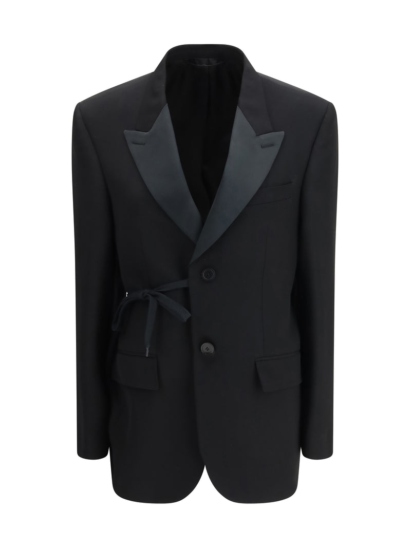 Balenciaga Balenciaga Wrap Tailored Jacket Black - World Class Fashion