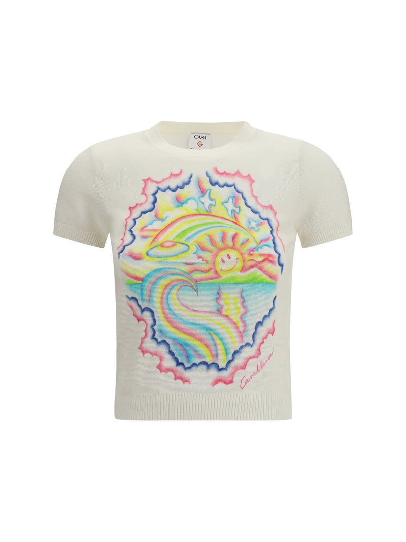 Casablanca Casablanca Cotton Blend T-shirt Le Reve Ensoleille - World Class Fashion