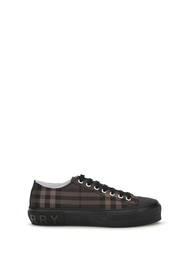 Burberry Burberry Jack Check Nylon-blend Sneakers Dark Brown - World Class Fashion