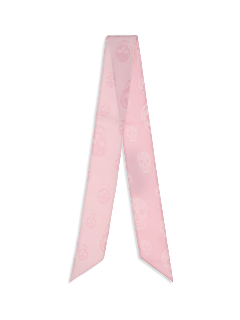 Alexander McQueen Alexander McQueen Skull Ribbon Scarf Pink - World Class Fashion