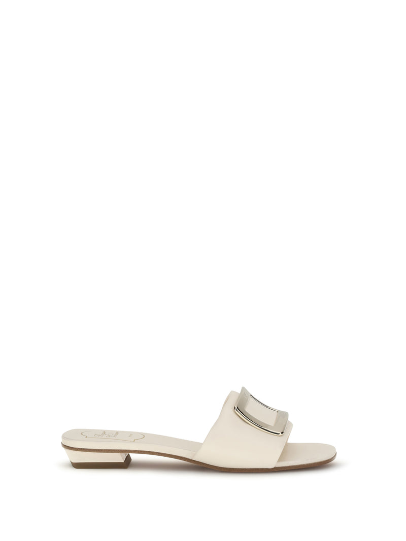 Roger Vivier Roger Vivier Leather Slide Sandals CIRE' Women - World Class Fashion