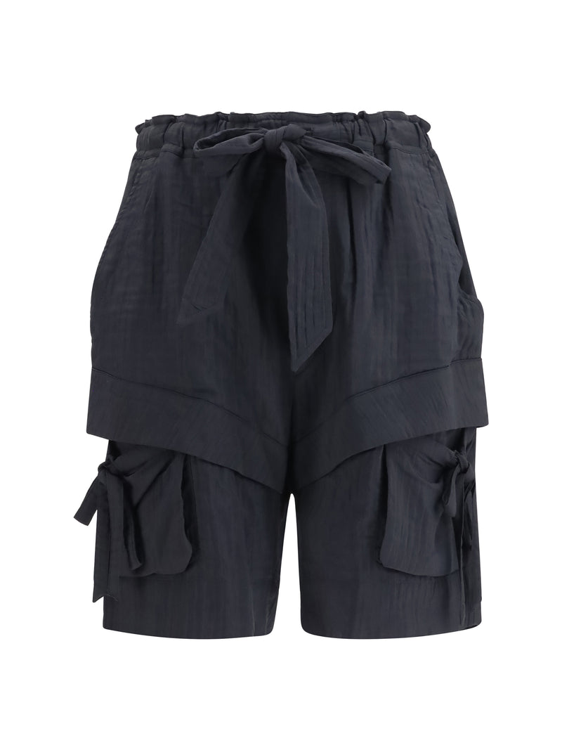 Marant Étoile Marant Étoile Viscose and Cotton Shorts Black - World Class Fashion