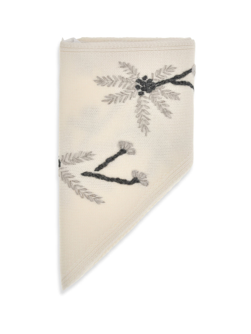 P.a.r.o.s.h. P.a.r.o.s.h. Wallaby Floral Knit Scarf Panna - World Class Fashion
