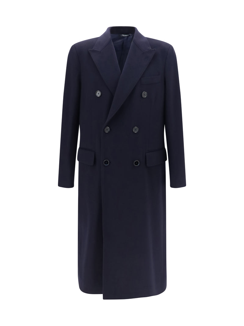 Dolce & Gabbana Dolce & Gabbana Double-breasted Wool Coat Blue - World Class Fashion