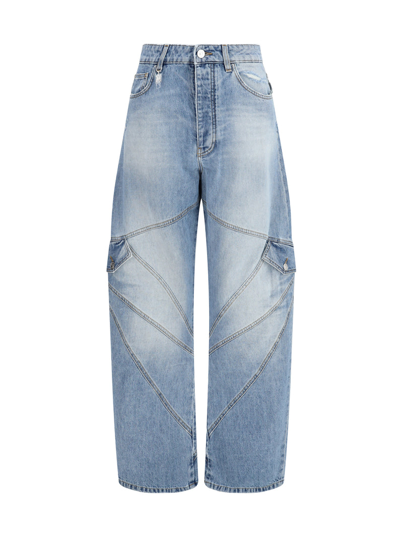 Amiri Amiri Barrel Jeans Indigo Women - World Class Fashion