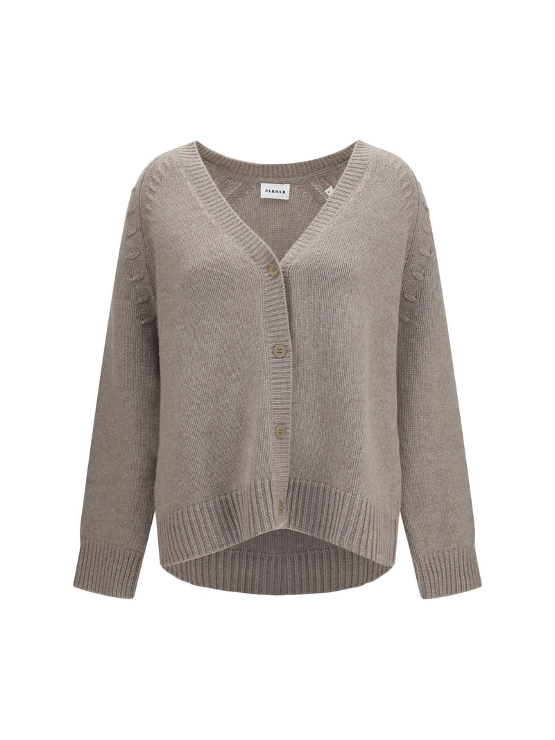 P.a.r.o.s.h. P.a.r.o.s.h. V-neck Button Cardigan Tortora - World Class Fashion