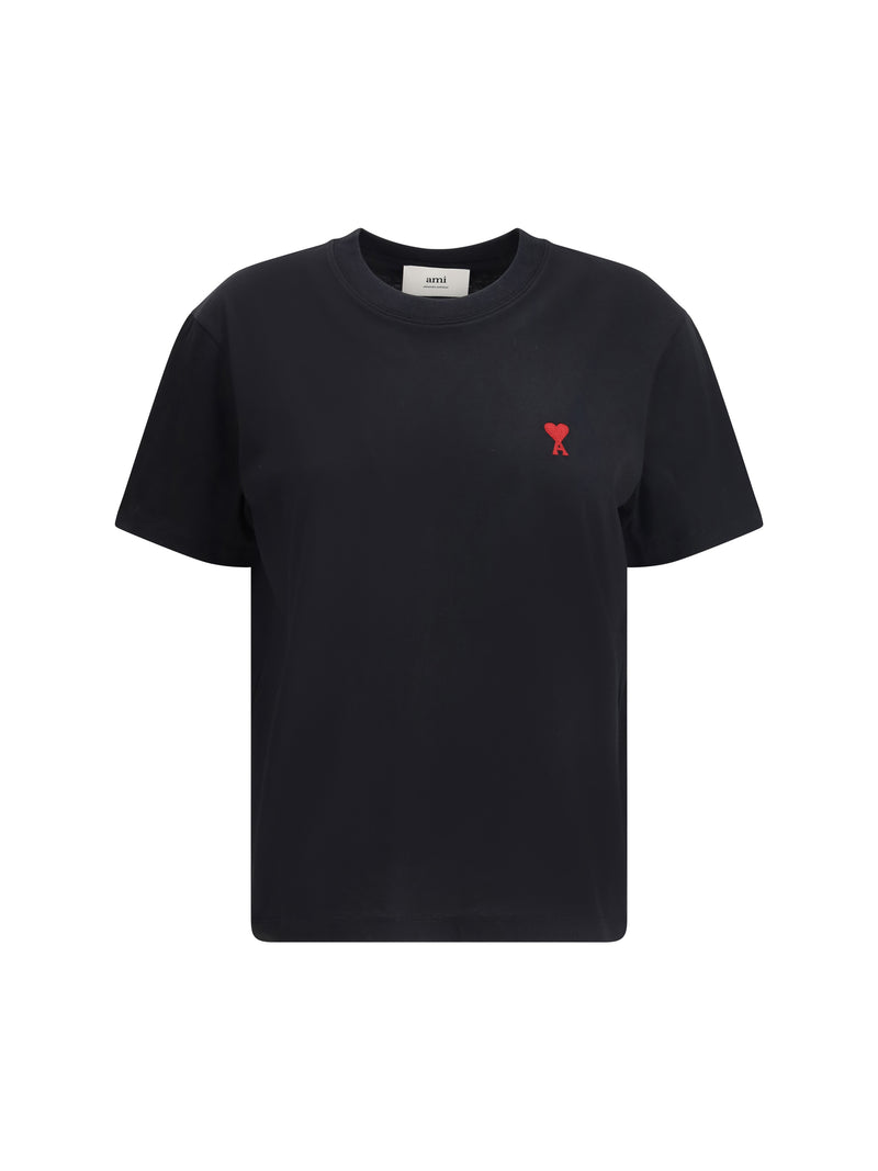AMI Paris AMI Paris Logo T-shirt Noir Women - World Class Fashion