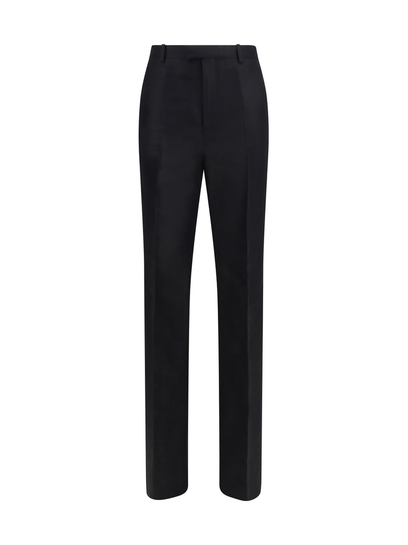 Gucci Pantalones de seda faille Gucci para mujer, negros - World Class Fashion