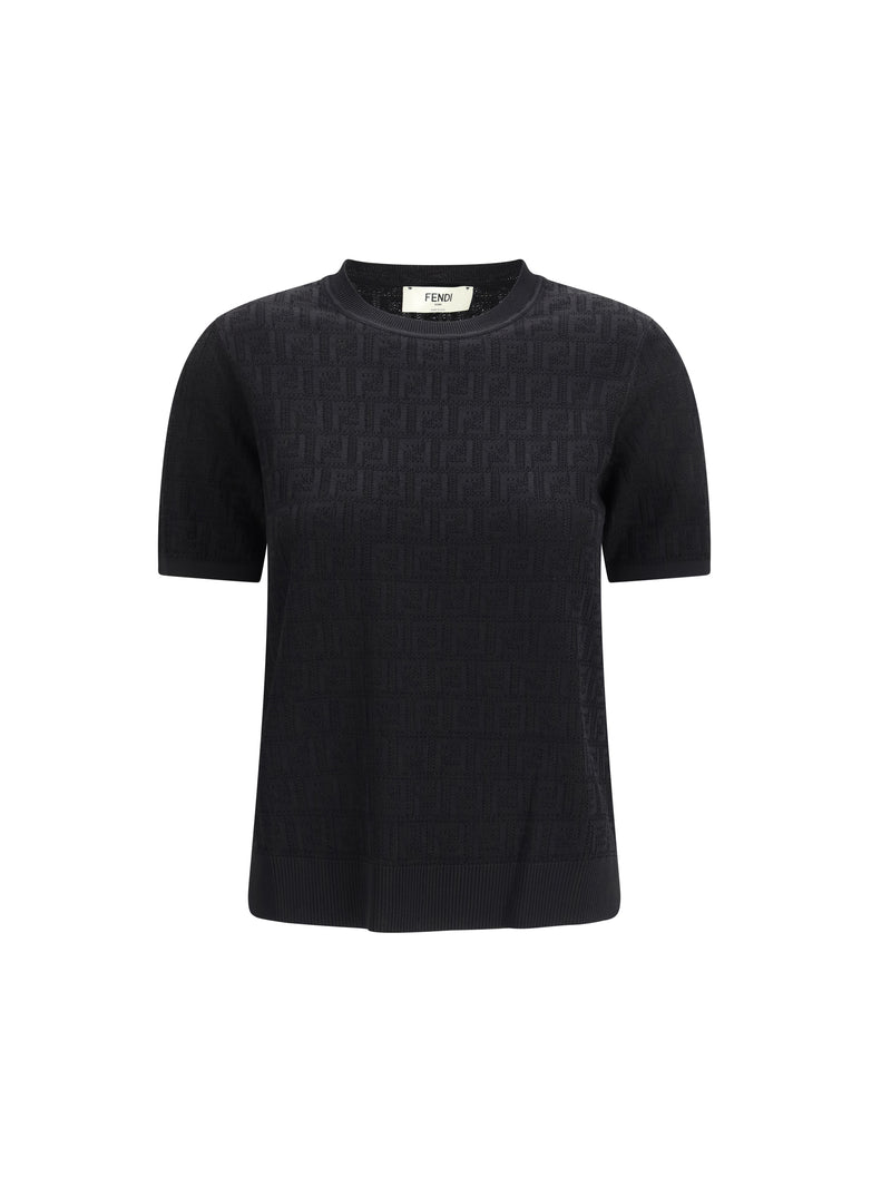 Fendi Fendi Knit T-shirt Black Women - World Class Fashion