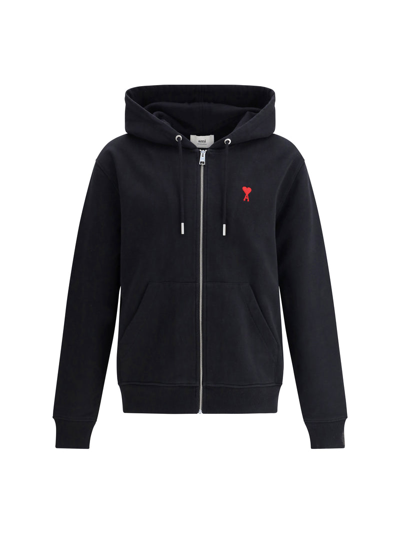 AMI Paris AMI Paris Logoed Hoodie Noir Men - World Class Fashion