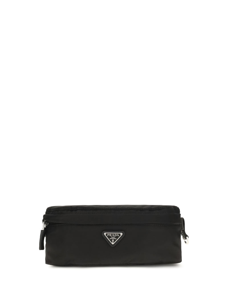 Prada Prada Re-Nylon Clutch Bag Nero Men - World Class Fashion