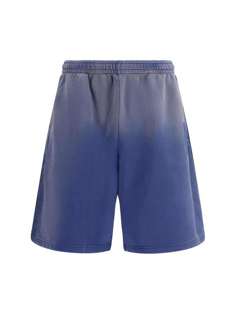 Moschino Moschino Bermuda Sweat Shorts Gradient Effect Fantasia Blu - World Class Fashion
