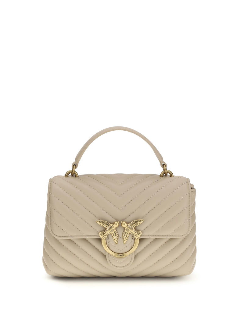 Pinko Pinko Love Lady Mini Handbag Beige-Grigio Fumo-Antique Gold - World Class Fashion