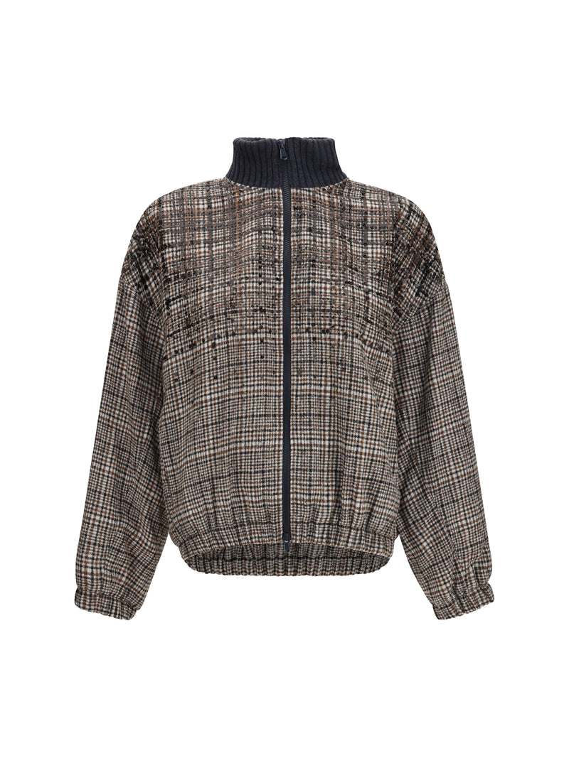 Brunello Cucinelli Brunello Cucinelli Padded Jacket Sequin Beige Tobacco - World Class Fashion