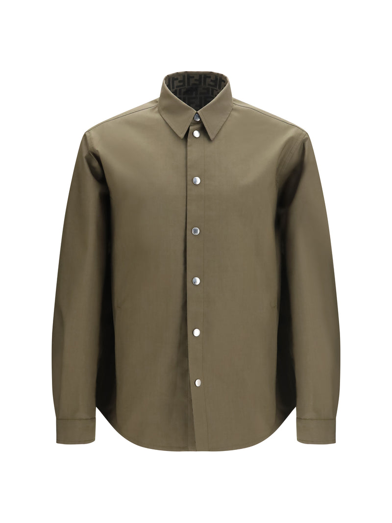 Fendi Fendi Mackintosh Fabric Blouson Jacket Green - World Class Fashion