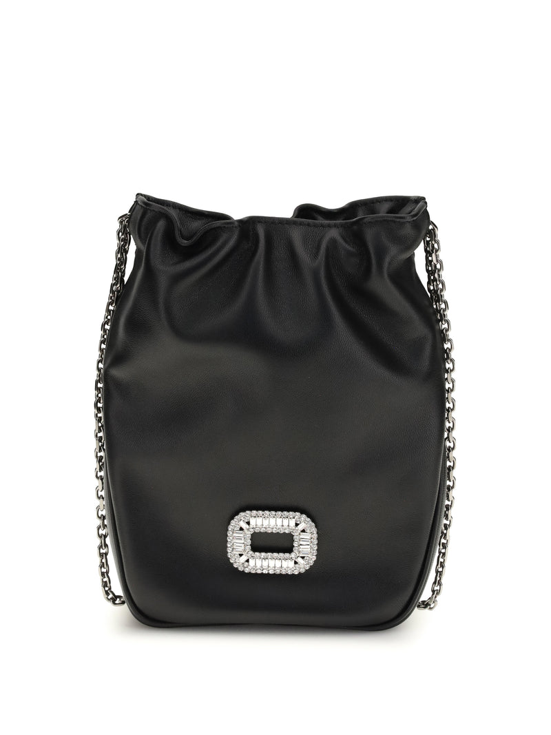 Roger Vivier Roger Vivier Nano Pilgrim Bucket Bag Black - World Class Fashion