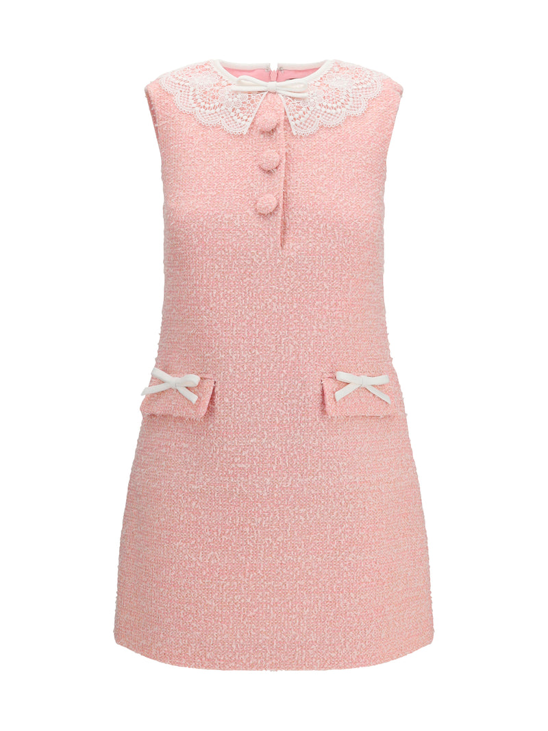 Self-portrait Self-portrait Bouclé Mini Dress Pink Women - World Class Fashion