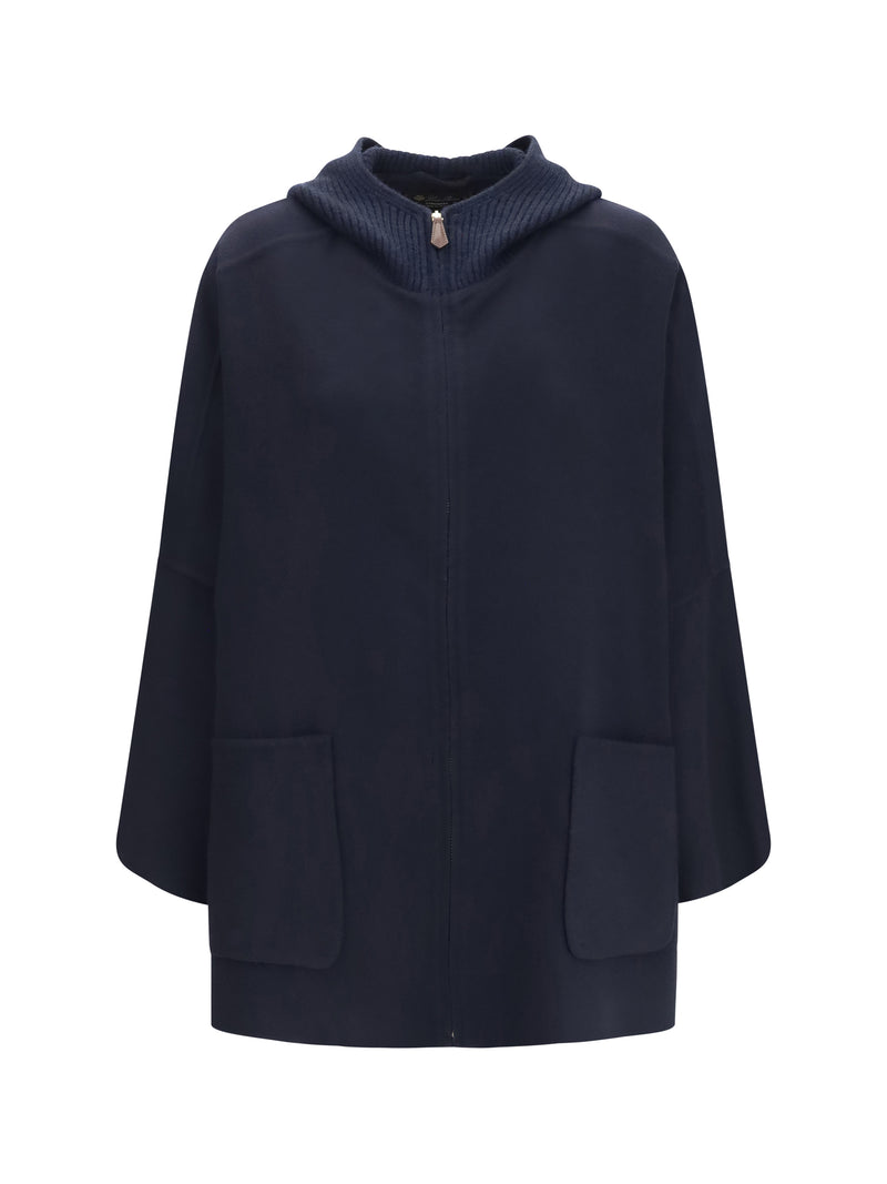 Loro Piana Loro Piana Farrel Cashmere Cape Navy - World Class Fashion