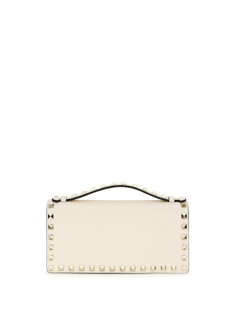 Valentino Garavani Valentino Garavani Rockstud Chain Wallet Light Ivory - World Class Fashion
