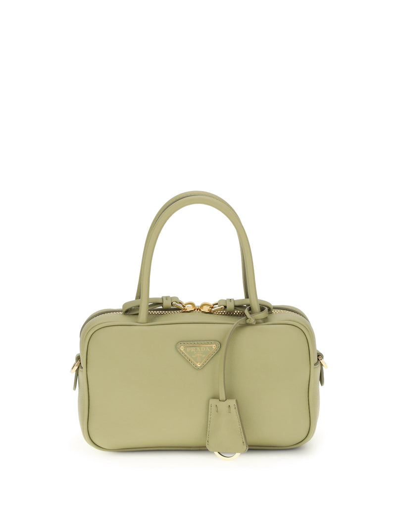 Prada Prada Leather Handbag Pistacchio - World Class Fashion