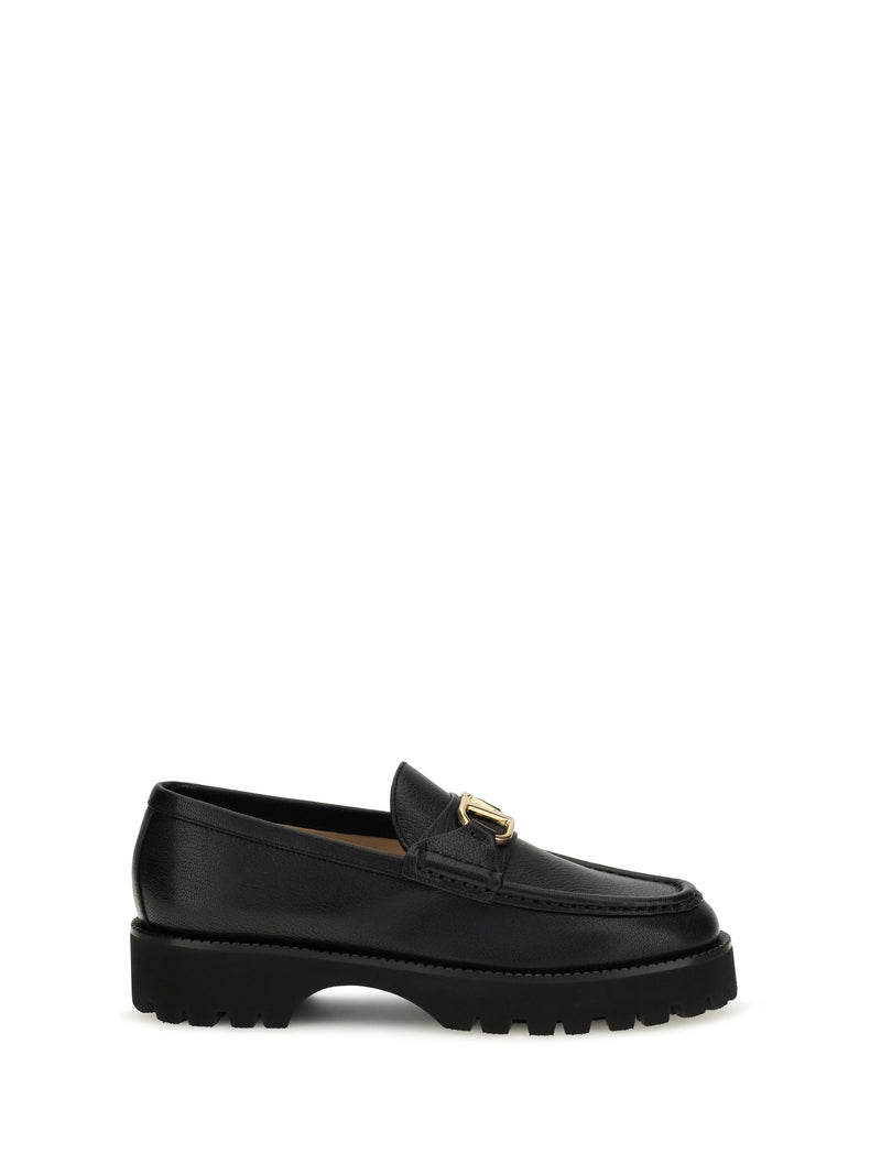 Valentino Garavani Valentino Garavani Vlogo Signature Leather Loafers - World Class Fashion