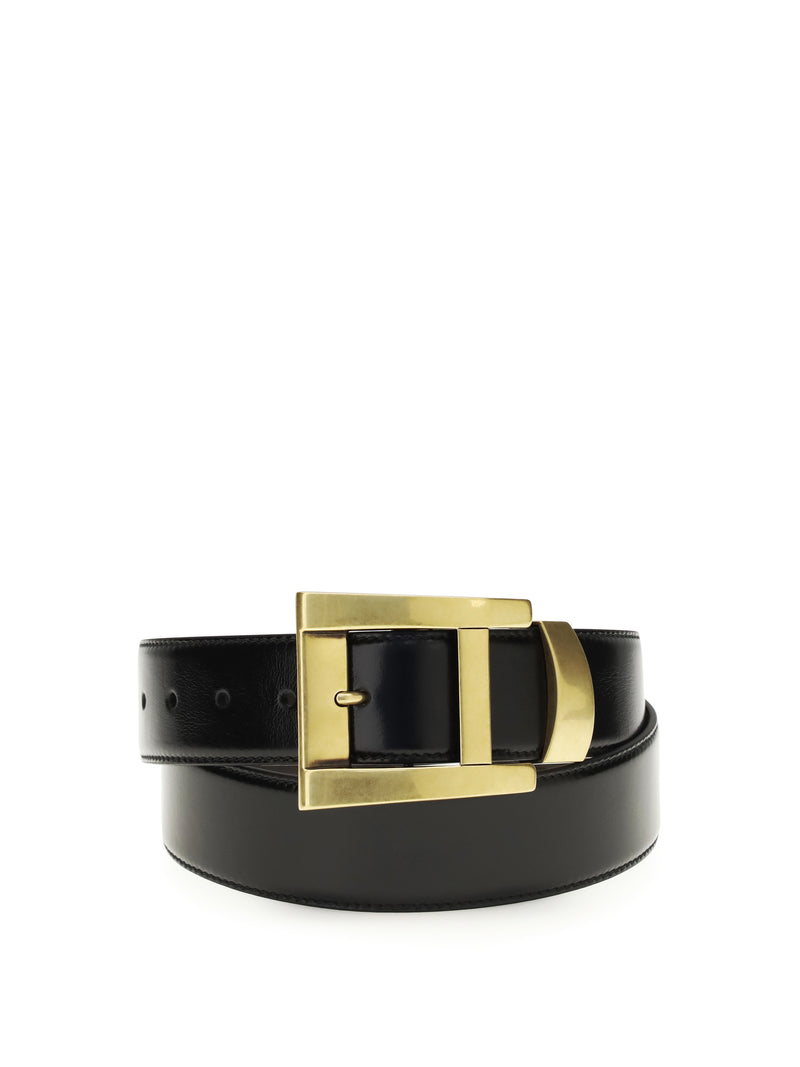 Versace Versace Leather Belt Black-Gold Men - World Class Fashion