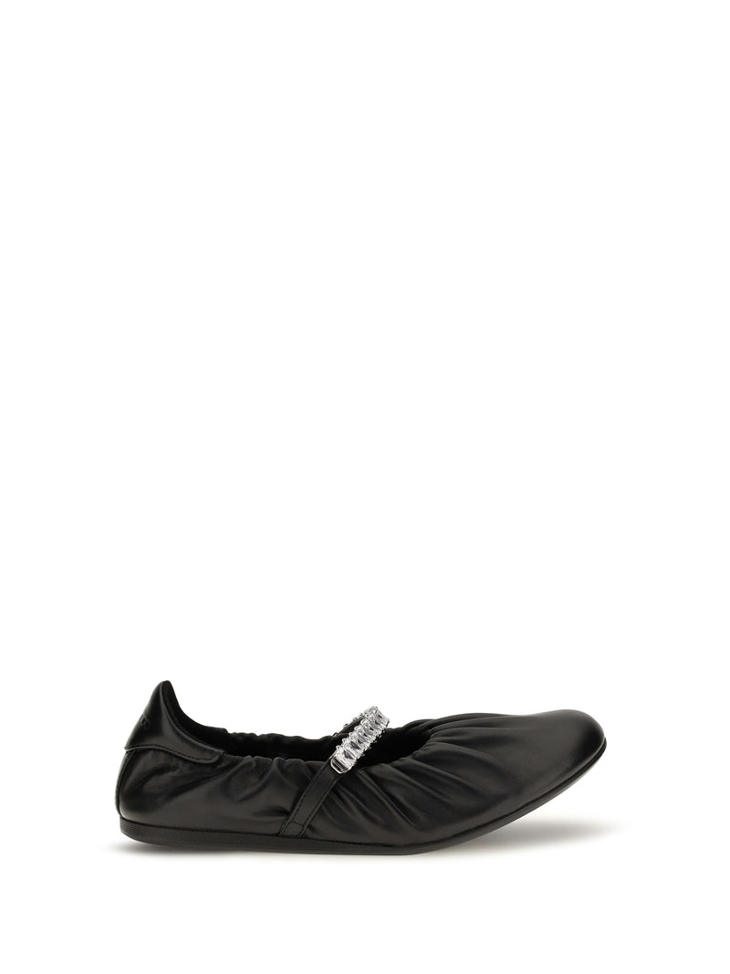 Jimmy Choo Jimmy Choo Jade Ballerinas Black Crystal Women - World Class Fashion
