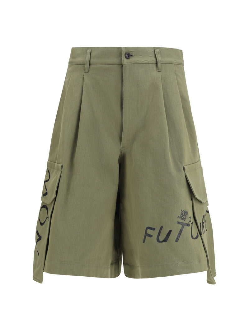 Comme Des Garçons Shirt Comme Des Garçons Shirt Cargo Shorts Khaki Men - World Class Fashion