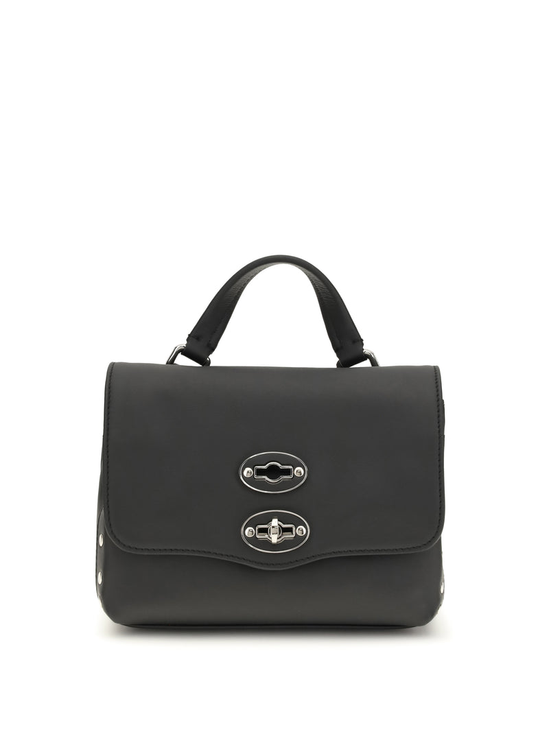 Zanellato Bolso de mano Zanellato Saeta Baby Postina de cuero negro Lavagna - World Class Fashion