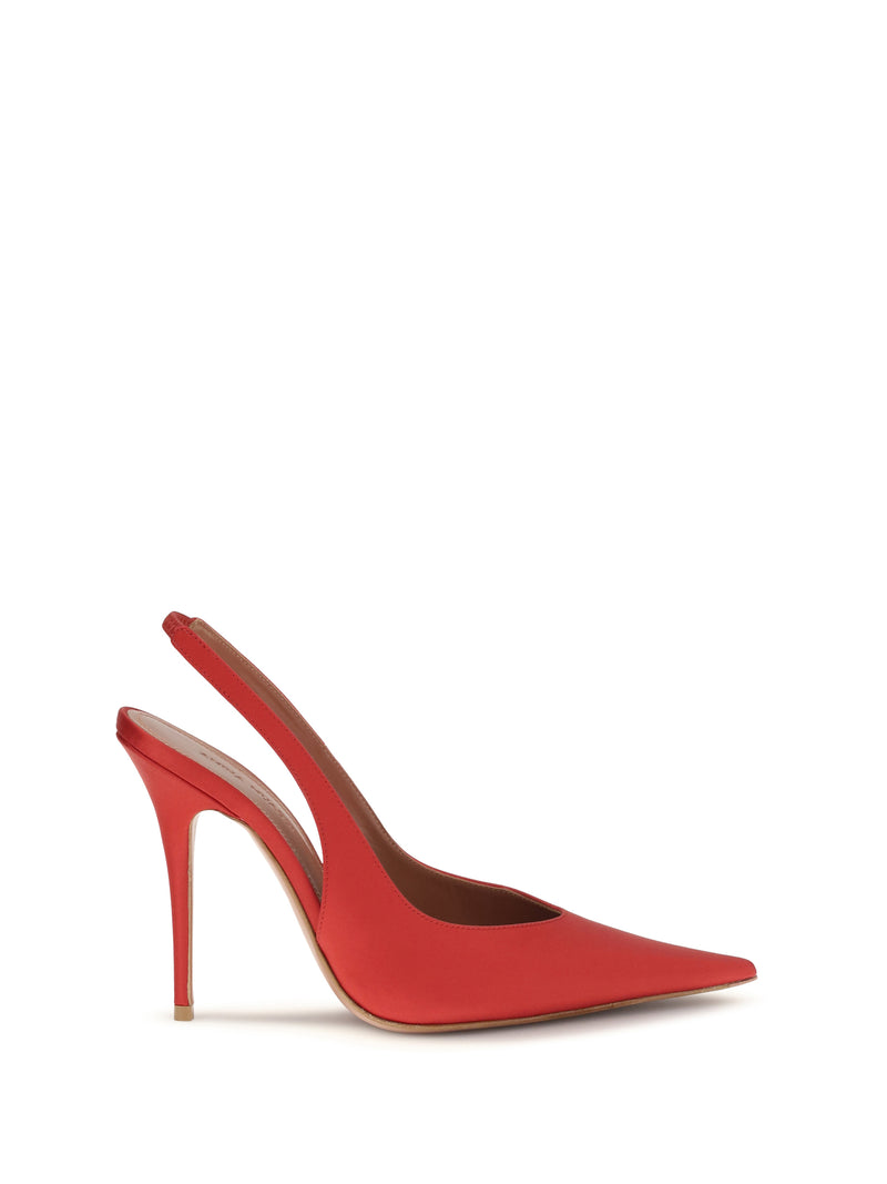 Amina Muaddi Amina Muaddi Anok Zapatos de tacón con tira trasera Rojos para mujer - World Class Fashion