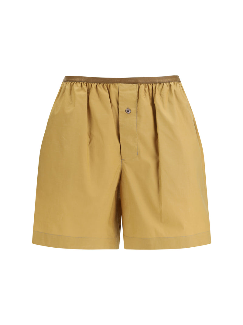 Lemaire Lemaire Buttoned Elasticated Shorts Cumin - World Class Fashion