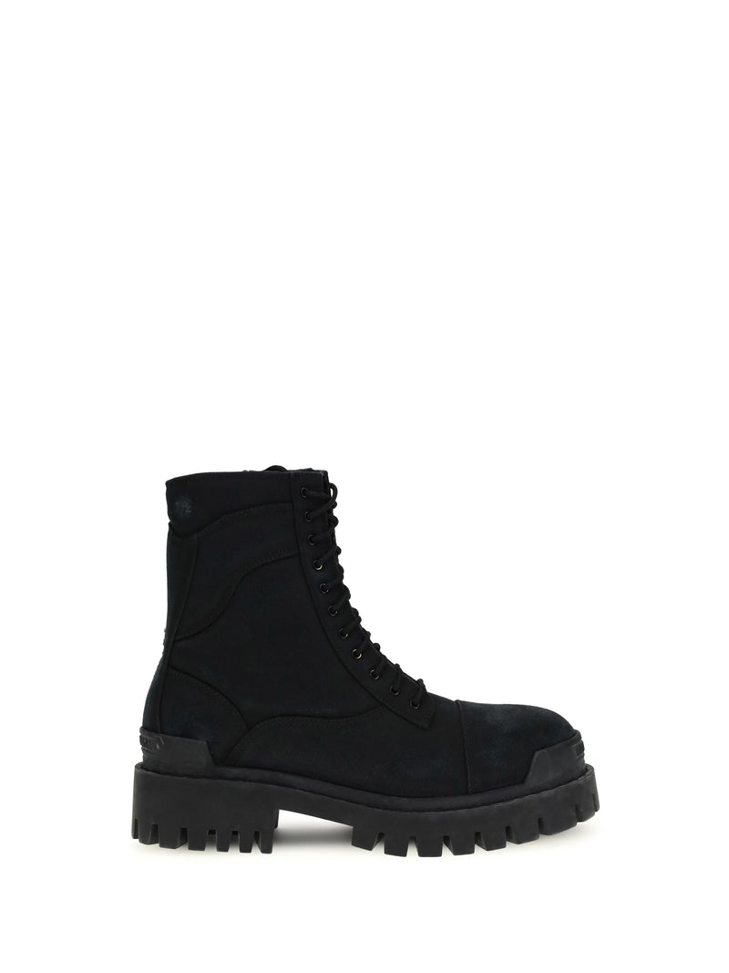 Balenciaga Balenciaga Combat Strike Boots Black Men - World Class Fashion