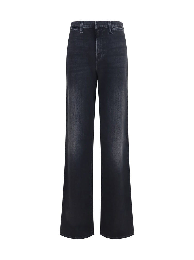 Gucci Gucci Stretch Cotton Jeans with Web Stripe Black - World Class Fashion