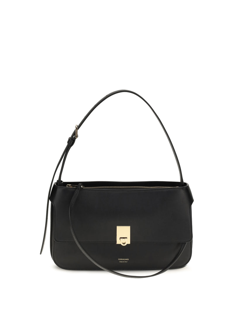 Ferragamo Ferragamo Mini Cara Shoulder Bag Nero - World Class Fashion