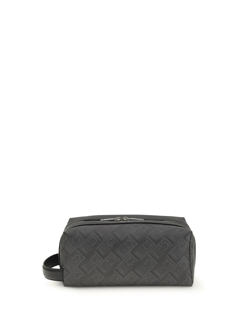 Ferragamo Ferragamo Dopp Kit Beauty Case Nero/Grigio - World Class Fashion