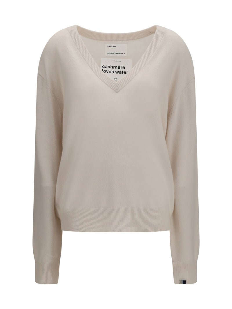 Extreme Cashmere Extreme Cashmere N°492 Ben Cashmere Sweater Bone - World Class Fashion