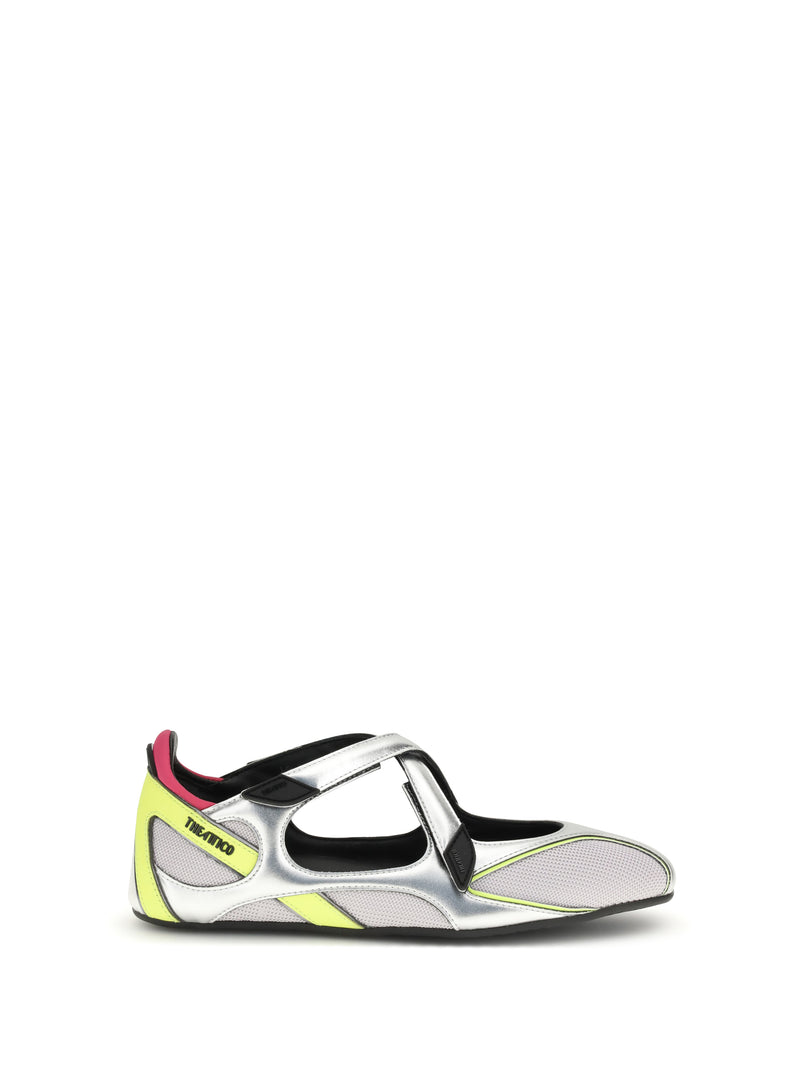 The Attico The Attico Floor 01 Ballerinas Holographic Silver - World Class Fashion
