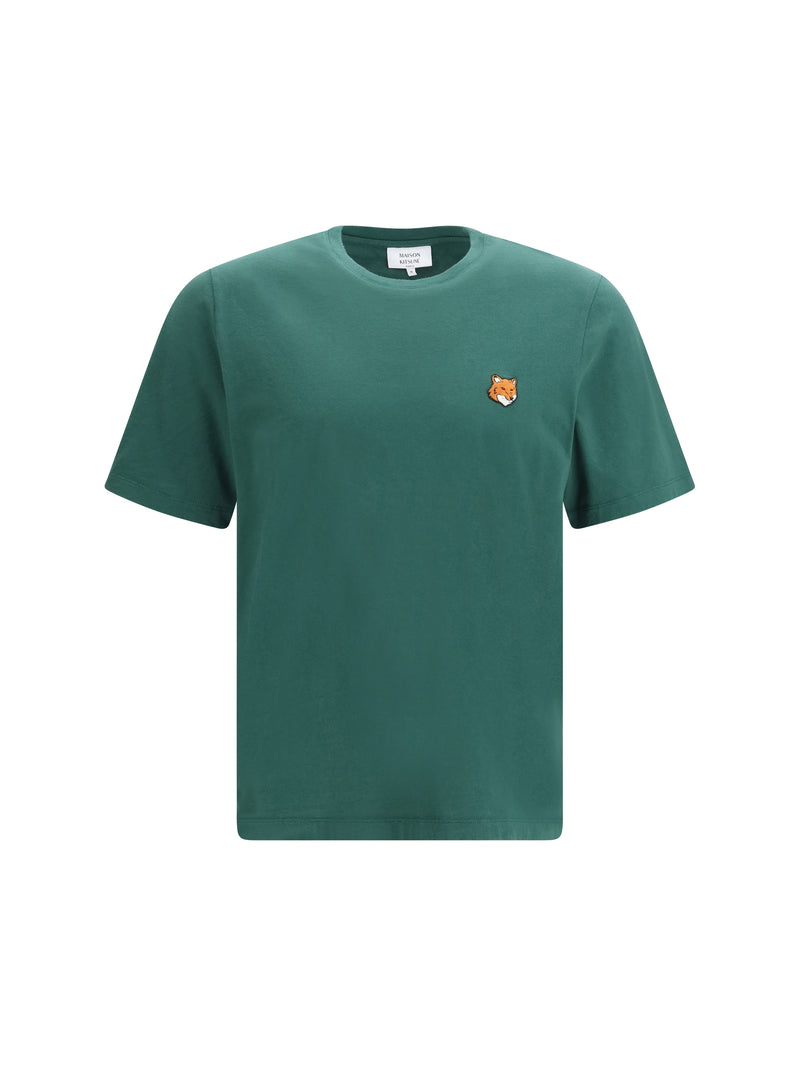 Maison Kitsuné Maison Kitsuné Fox Head Regular T-shirt Bottle Green - World Class Fashion