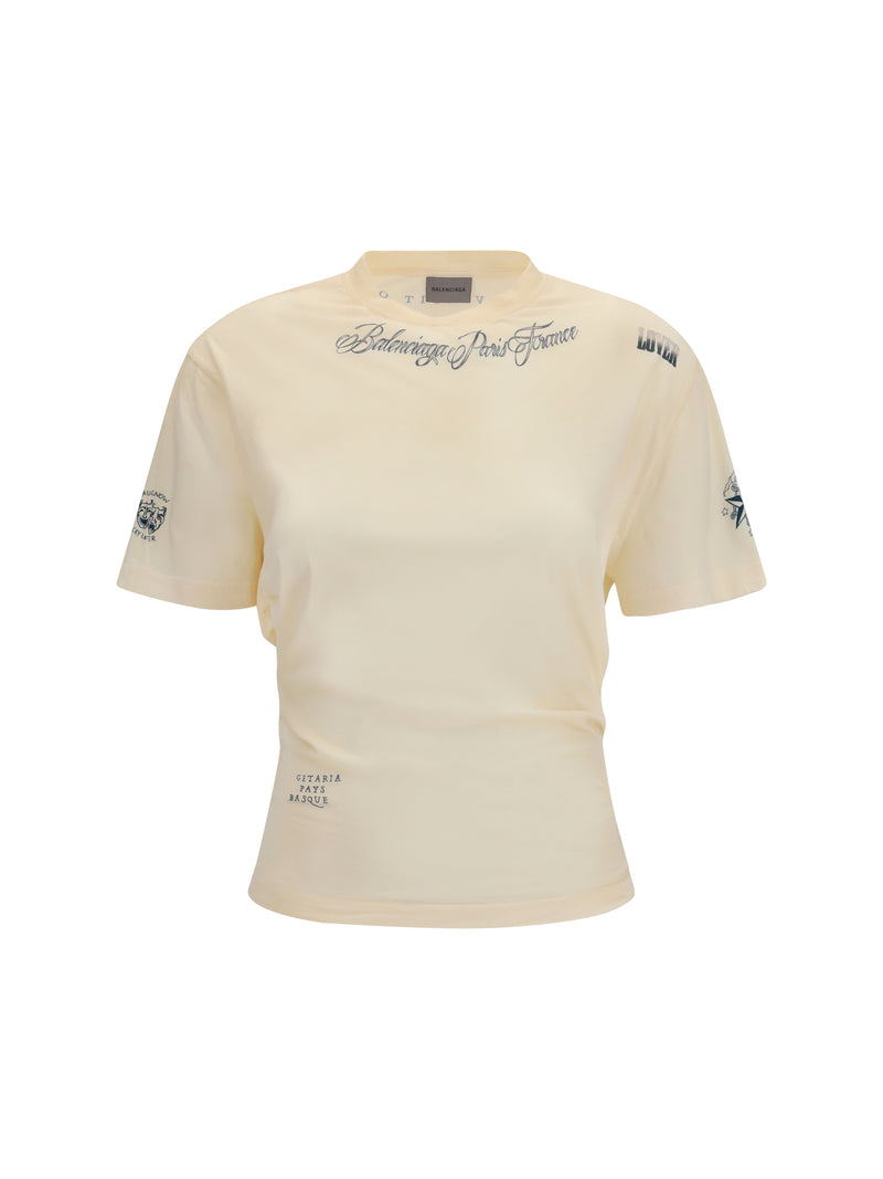 Balenciaga Balenciaga Cotton T-shirt Ivory Women - World Class Fashion