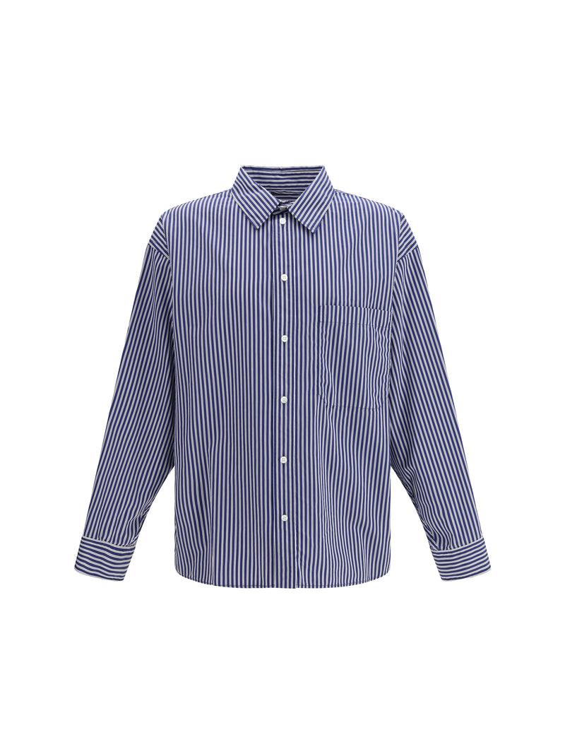 Balenciaga Balenciaga Embroidered Poplin Oversized Shirt Navy/White - World Class Fashion