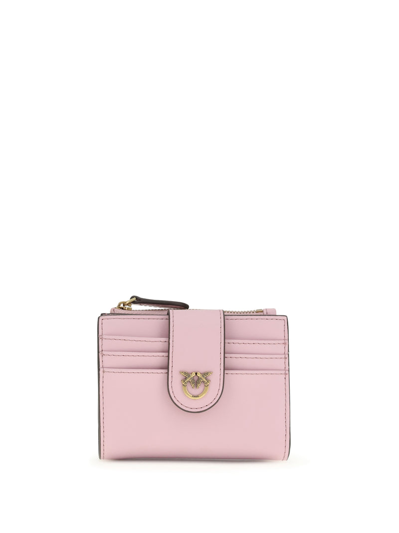 Pinko Pinko Wallet with Logo Rosa Chiaro-Antique Gold - World Class Fashion