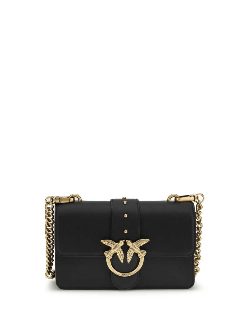 Pinko Bolso de hombro pequeño Pinko Love One Nero-Antique Gold - World Class Fashion