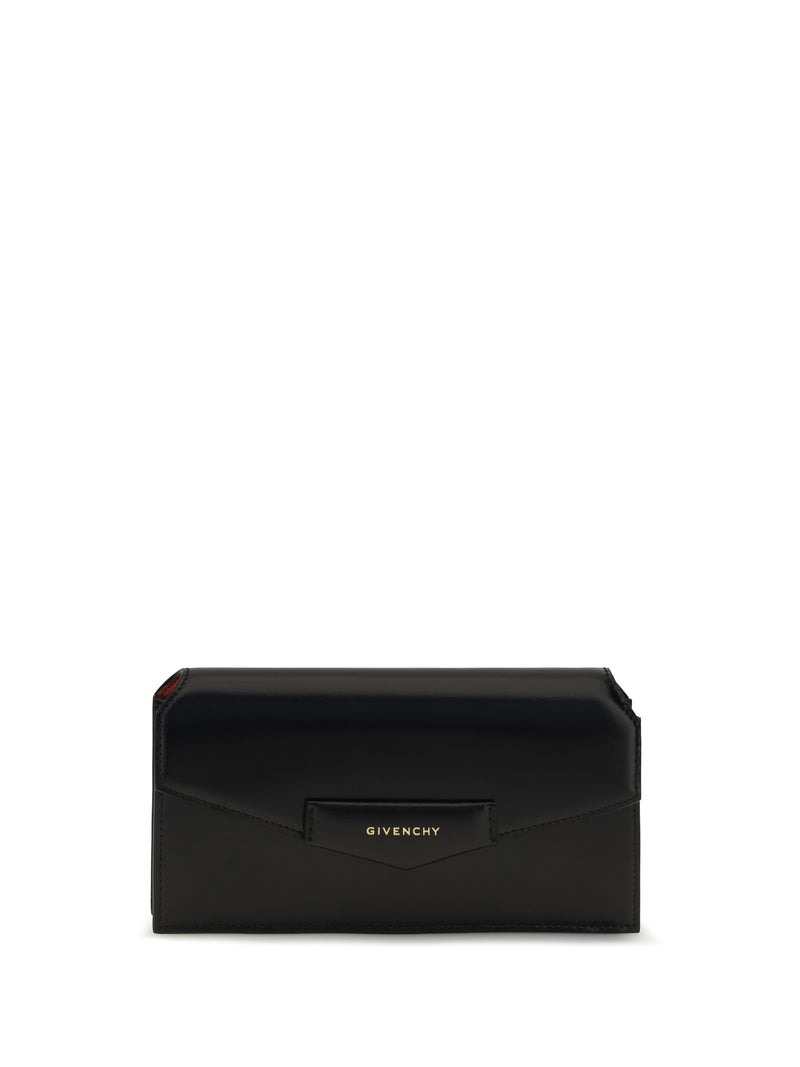Givenchy Givenchy Antigona Box Leather Pouch With Chain - World Class Fashion