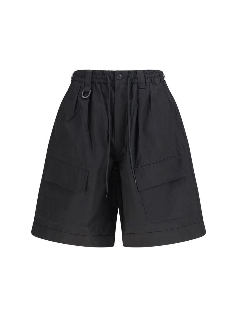 Y-3 Y-3 Cotton-blend Cargo Bermuda Shorts Black - World Class Fashion
