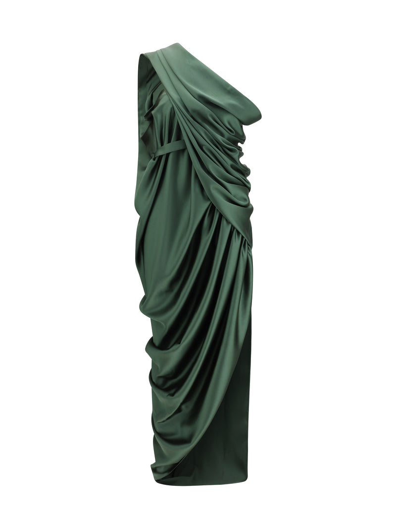 Vivienne Westwood Vivienne Westwood Draped Midi Dress Green Women - World Class Fashion
