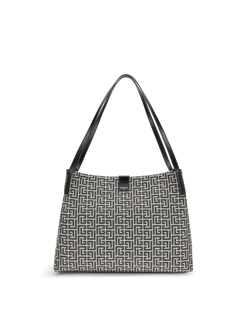 Balmain Balmain Medium Tote Bag Ivoire/Noir - World Class Fashion