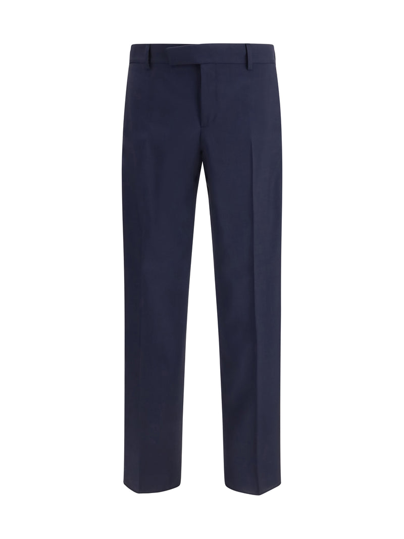 Fendi Fendi Tailored Wool Trousers Dark Blue Men - World Class Fashion